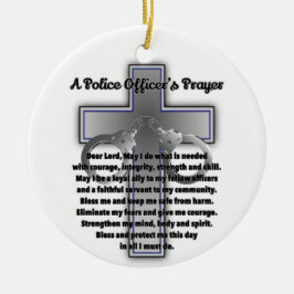 Gebet des Polizeibeamten Keramik Ornament