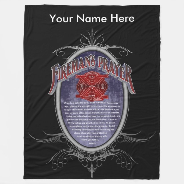 Gebet des Umsted Entwurfs-das personalisierte Fleecedecke (Vorderseite)