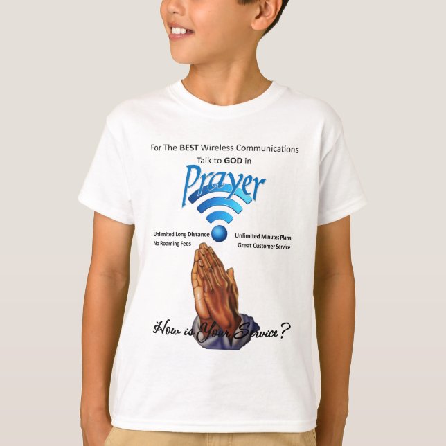Gebet: Drahtlose Kommunikation T-Shirt (Vorderseite)