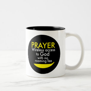 Gebet - Drahtloser Zugang zu Gott Zweifarbige Tasse