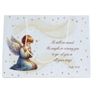 Gebet Engel mit Psalm 91:11 Geschenktasche Große Geschenktüte