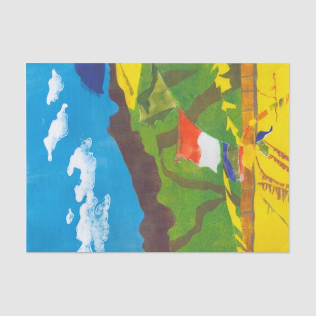 Gebet-Flaggen II Seidenpapier (Vorderseite)