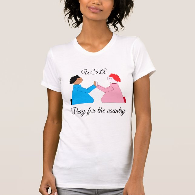 Gebet für das Land: Weiß T-Shirt (Vorderseite)