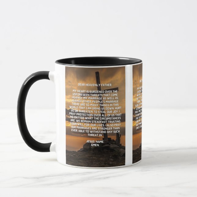 Gebet für den Eheschutz zwei Tonen Tasse (Links)