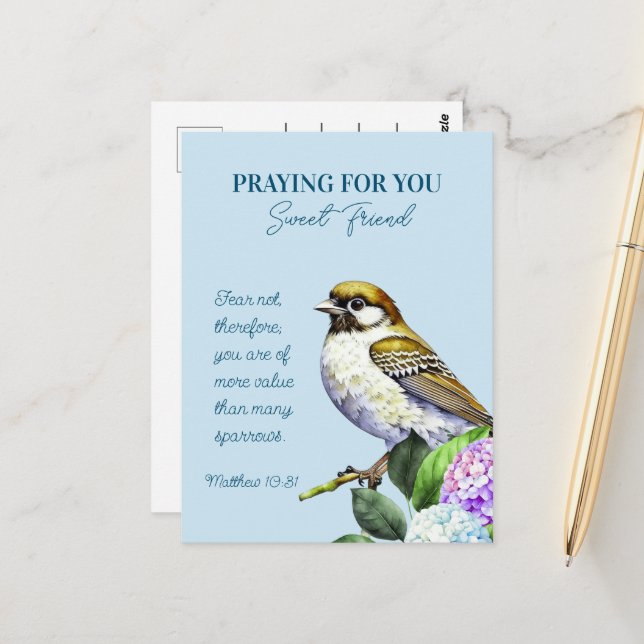 Gebet für dich Liebling Postkarte (Vorderseite/Rückseite Beispiel)