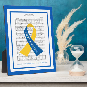 Gebet für die Ukraine Hymn Sheet Music Tabletop Fotoplatte