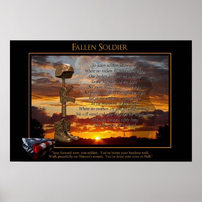 Gebet für einen gefallenen Soldaten Poster (Vorne)