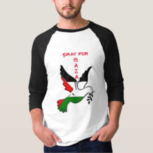 Gebet für Gaza Unisex Ragland T-Shirt