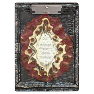 Gebet für Heilung und Kreuz des Schutzes Klemmbrett