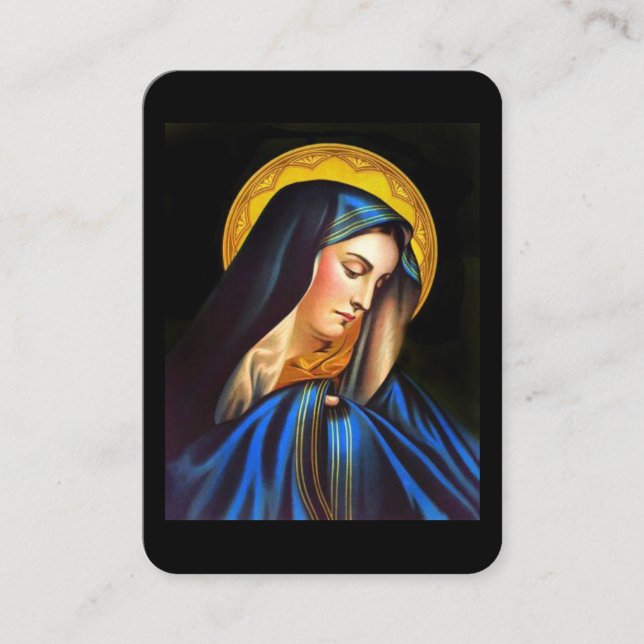 Gebet für Maria für eine glückliche Todesgebet-Kar Visitenkarte (Vorderseite)