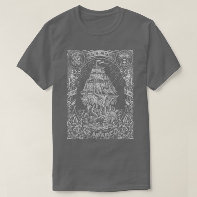 Gebet für Seeleute T-Shirt (Design vorne)