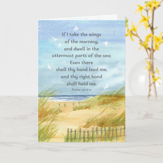 Gebet für Sie Psalms Bibel Verse Ocean Beach Karte (Gelbe Blume)