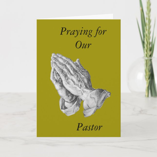 Gebet für unseren Pastor Dankeskarte (Vorderseite)