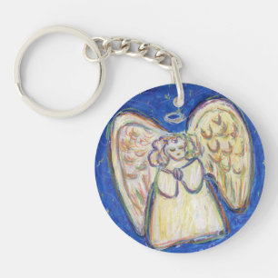 Gebet Guardian Angel Pastel Custom Art Schlüsselan Schlüsselanhänger