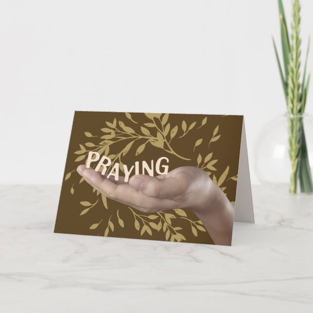 Gebet Hand Religiöse Segnungen am Erntedank Karte (Vorderseite)