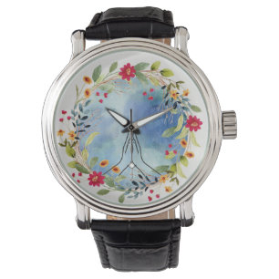 Gebet Hände Aquarell Armbanduhr