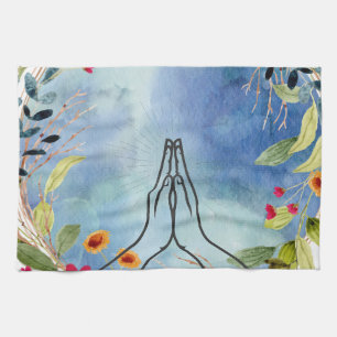 Gebet Hände Aquarell Geschirrtuch