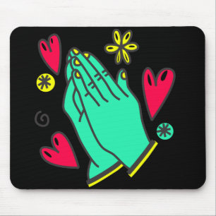 Gebet Hände I BlkBkg I Mousepad