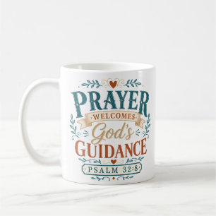Gebet heißt Gottes Führung willkommen Christlicher Kaffeetasse