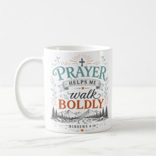 Gebet hilft mir mutig zu gehen Christliches Zitat Kaffeetasse