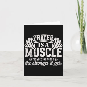 Gebet ist ein Muskel Christliches Fitnessstudio Zi Karte