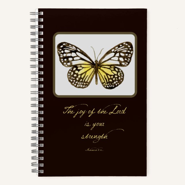Gebet Journal Watercolor Butterfly Notizbuch (Vorderseite)