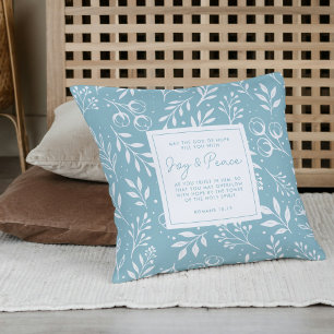 Gebet Keepake Geschenkschrift Dusty Blue Floral Kissen