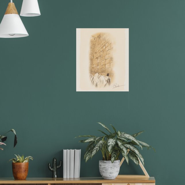 "Gebet" Kotel Alte Stadt Jerusalem Israel Art Pain Poster (Wohnzimmer 1)