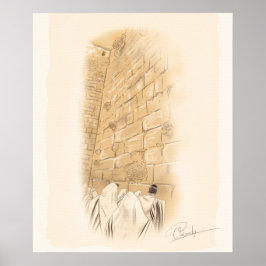 "Gebet" Kotel Alte Stadt Jerusalem Israel Art Pain Poster