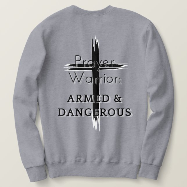 Gebet-Krieger Sweatshirt (Design Rückseite)
