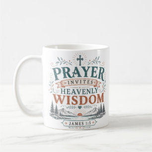 Gebet lädt himmlische Weisheit ein Christlicher Sp Kaffeetasse
