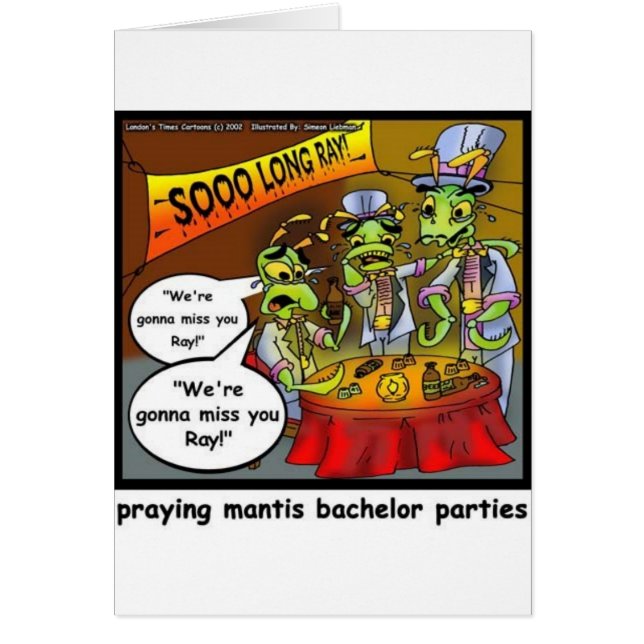 Gebet Mantis Batchelor Party Funny Gifts & T-Shirt (Vorne)