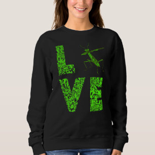 Gebet Mantis Liebe Leopard Grüner Insektenbug Sweatshirt