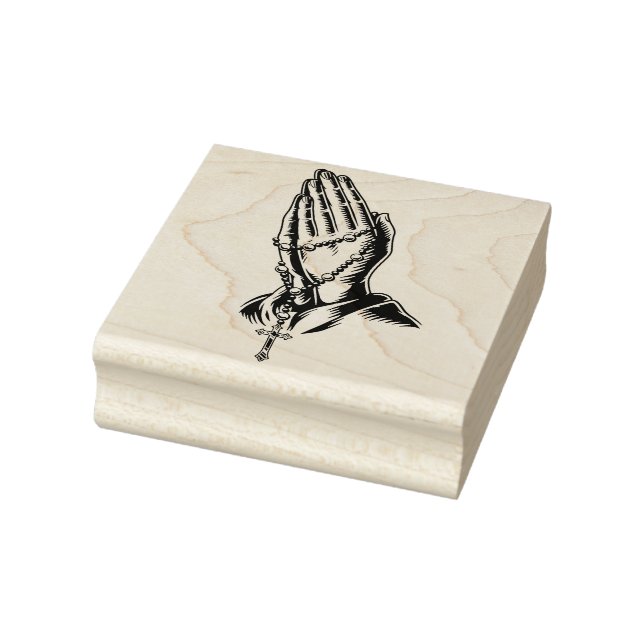 Gebet mit Rosery Gummistempel (Stempel)