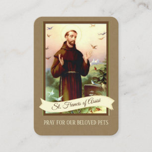Gebet nach St Francis von Assisi für Visitenkarte