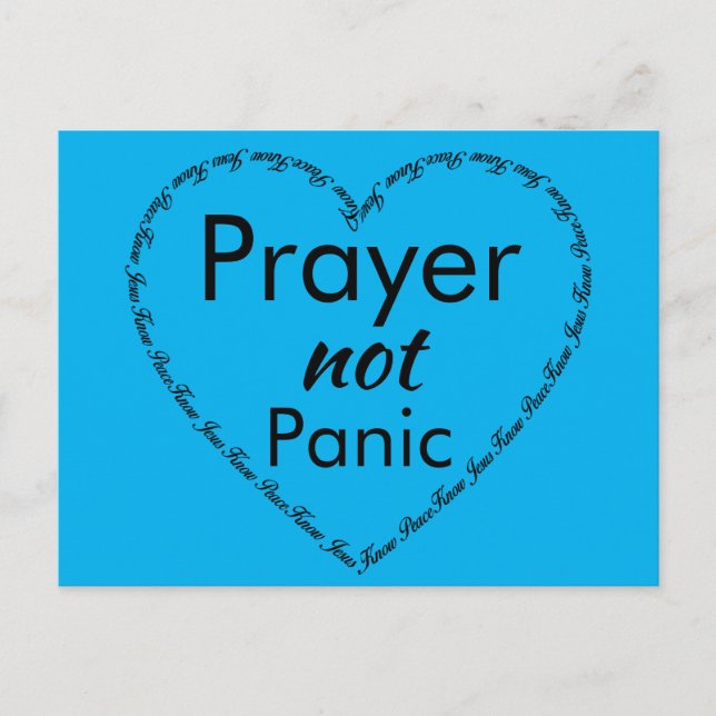 Gebet nicht Panik Glauben in Jesus Christlich Postkarte (Vorderseite)