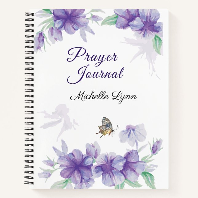 Gebet Philippians 4:6-7 Bibelverse florale Notebo Notizbuch (Vorderseite)