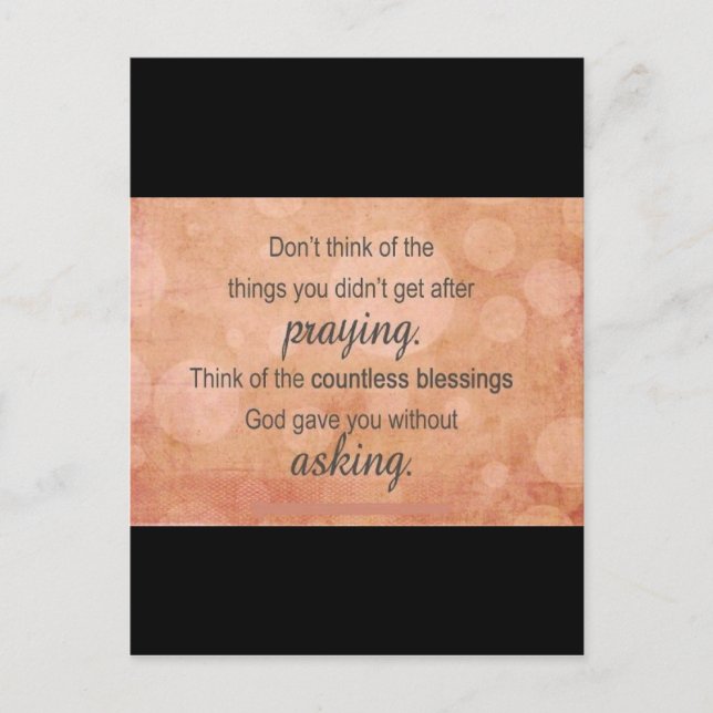 Gebet Postkarte (Vorderseite)