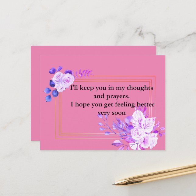 Gebet Postkarte (Vorderseite/Rückseite Beispiel)