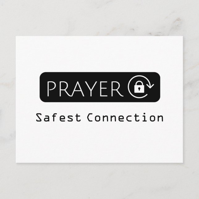 Gebet-Sicherheit Verbindung WiFi Christlich Glaube Postkarte (Vorderseite)