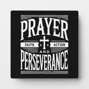 Gebet und Beharrlichkeit - Glaube, Hustel, Erfolg Fotoplatte