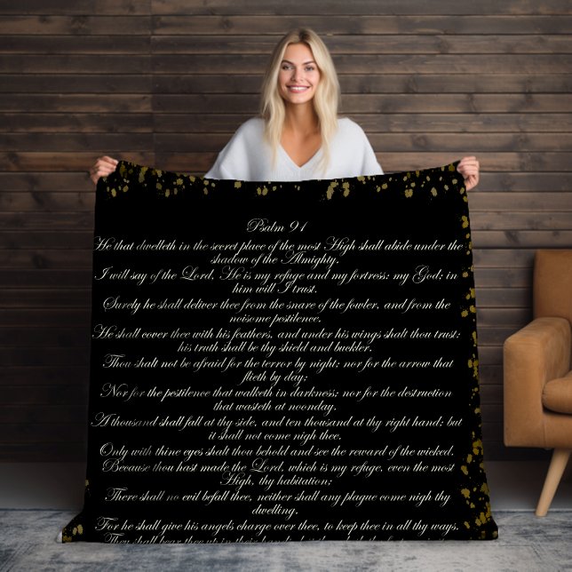 Gebet und Schrift, Psalm 91 Christlich Bibelverse Sherpadecke (Von Creator hochgeladen)