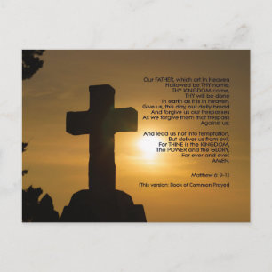 Gebet - Vaterunser (Pater Noster) Postkarte