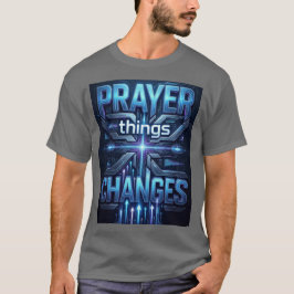 Gebet verändert Dinge – Futuristisches Kreuz T-Shi T-Shirt