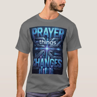 Gebet verändert Dinge – Futuristisches Kreuz T-Shi T-Shirt