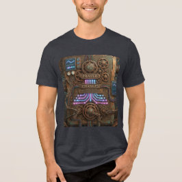 Gebet verändert – futuristisches Steampunk-Maschin Tri-Blend Shirt