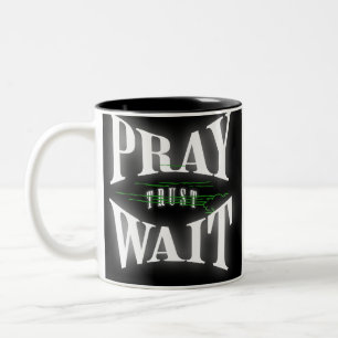 Gebet Vertrauen warten Christlicher Glaube Zweifarbige Tasse