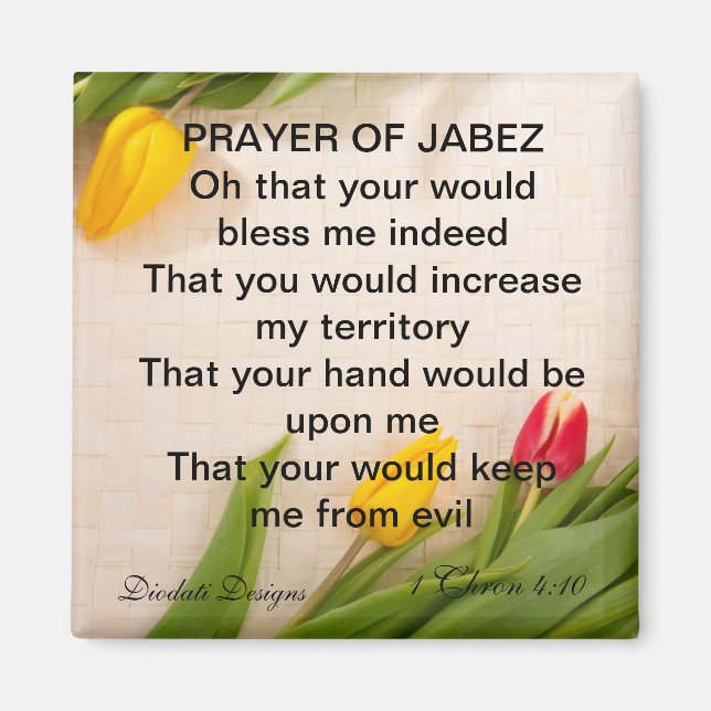 Gebet von Jabez Tulip Magnet (Vorne)
