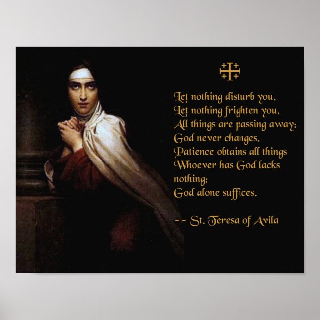 Gebet von St. Teresa von Avila Poster (Vorne)