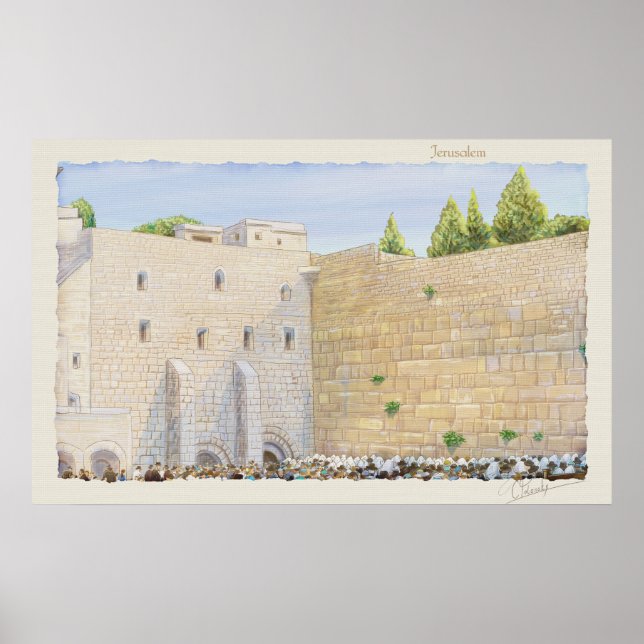 Gebet, Western Wall KOTEL Jerusalem Alte Stadt Kun Poster (Vorne)